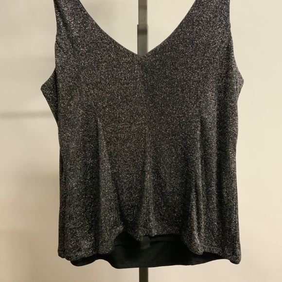 JS Collections Black Metallic Sleeveless Top - Size 2X - Picture 8 of 9
